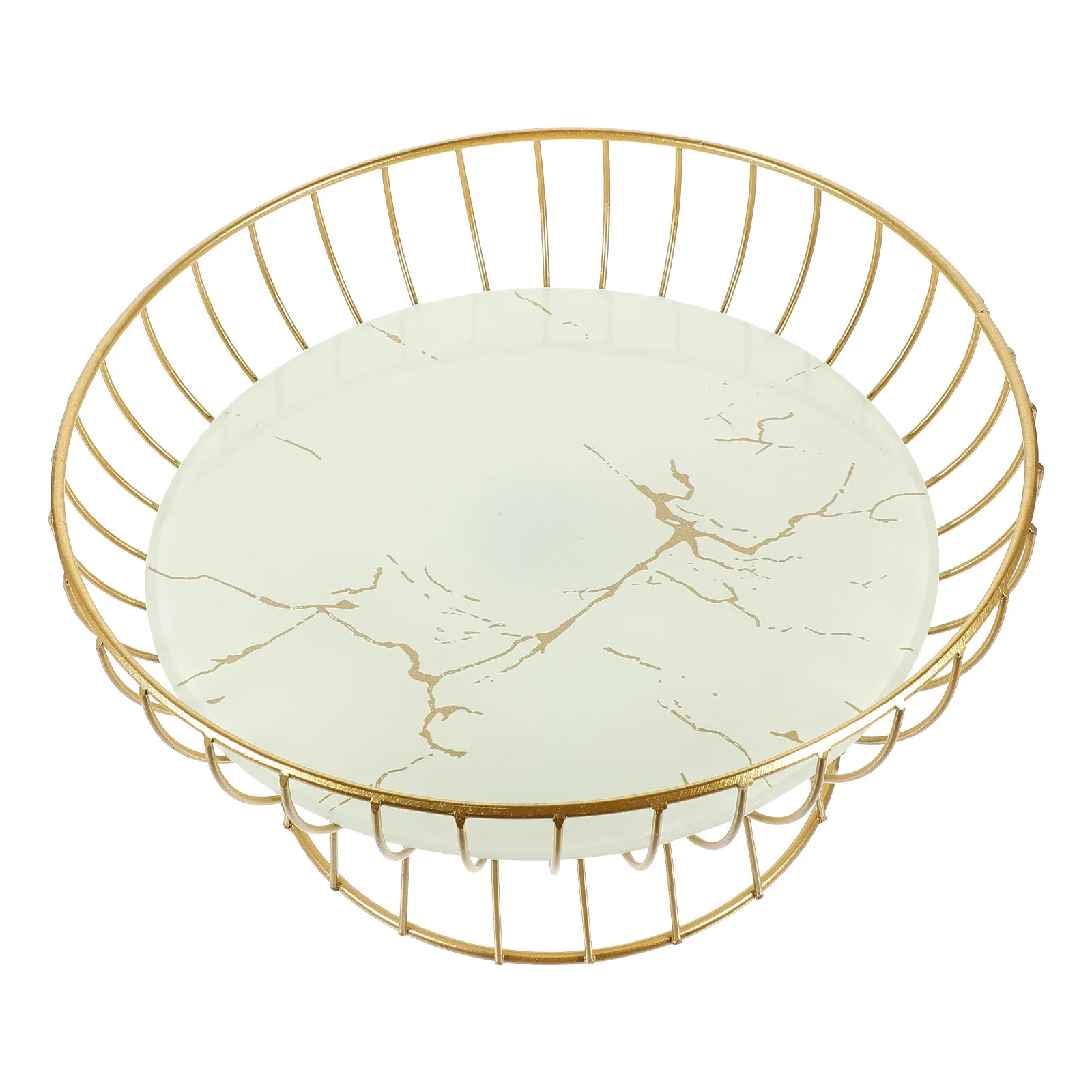 

Dried Fruits Plate Iron Storage Tray Snacks Plate Candy Container Party Supply Wedding Decorative Tray Fruit Basket for Kitchen