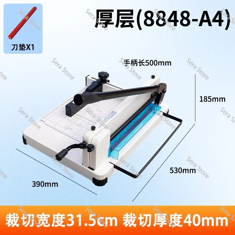 Manual Paper Cutter Trimmer A4 Size MaxCut 4cm Stack Thickened Steel Sharp BladeCutting Machine for Document File