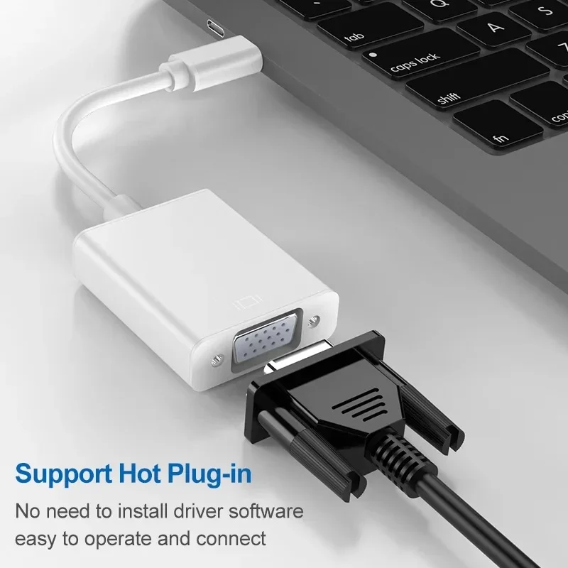 ZLRLMHY Кабель USB C — «мама» VGA Адаптер Type-C USB 3.1 — VGA для MacBook Pro MacBook Air 2019, Chromebook Samsung