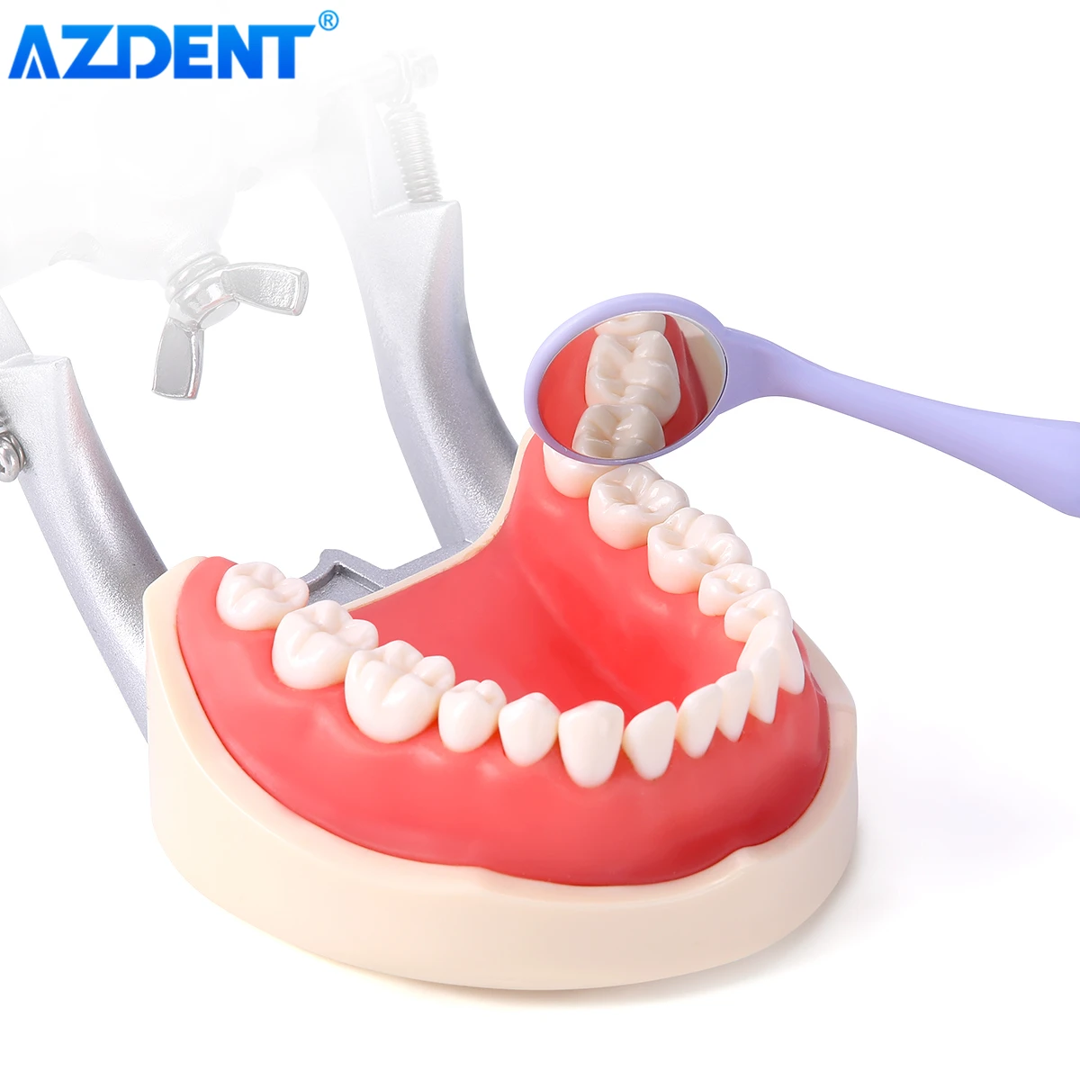 10 sztuk/zestaw Dental przeciwmgielne lustro do ust AZDENT pojedyncze dwustronne autoklawowalne z uchwytem włókno szklane lusterka do jamy ustnej