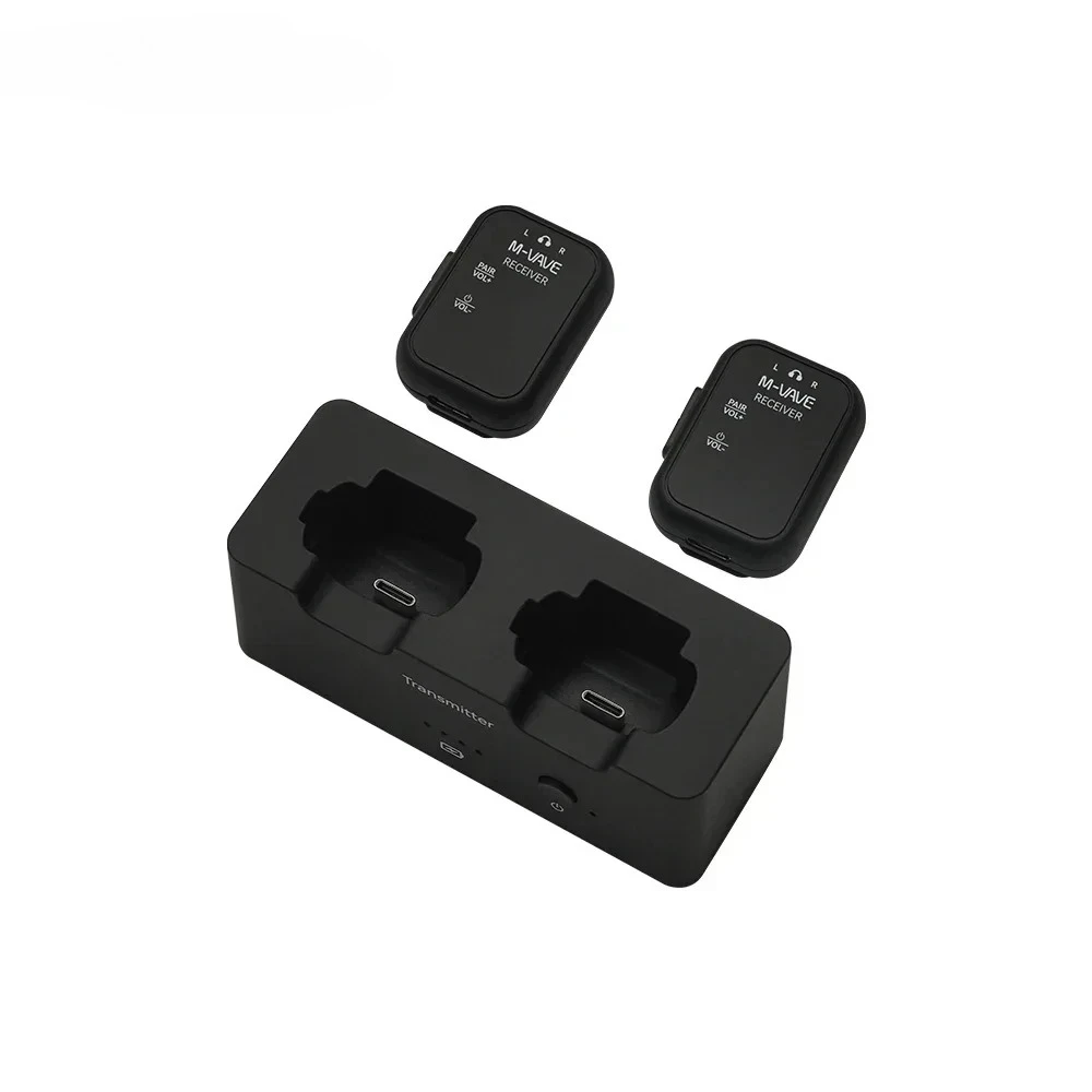 M-VAVE Wireless System Transmitter Receiver 2.4GHz Low Latency Real-time Two-Way Listening Ear Return Guitar Accessories