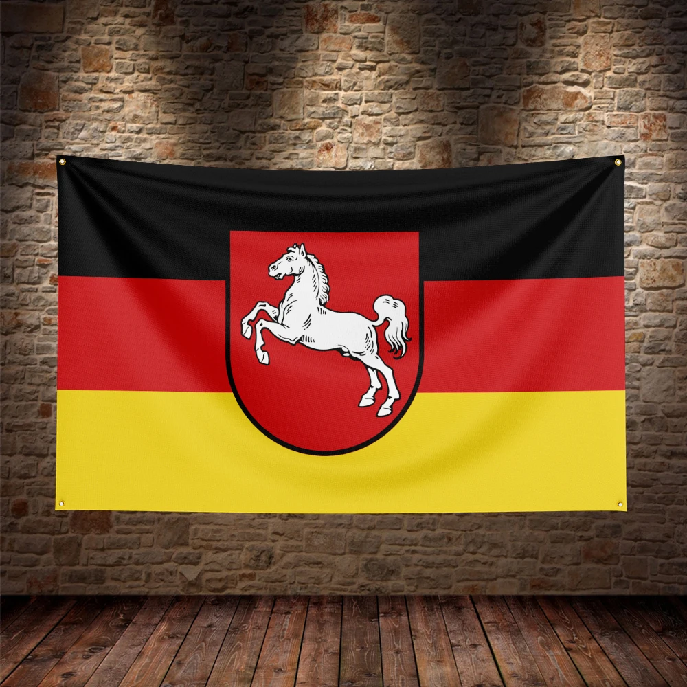 German regional flag single-sided printing Flag of Lower Saxony