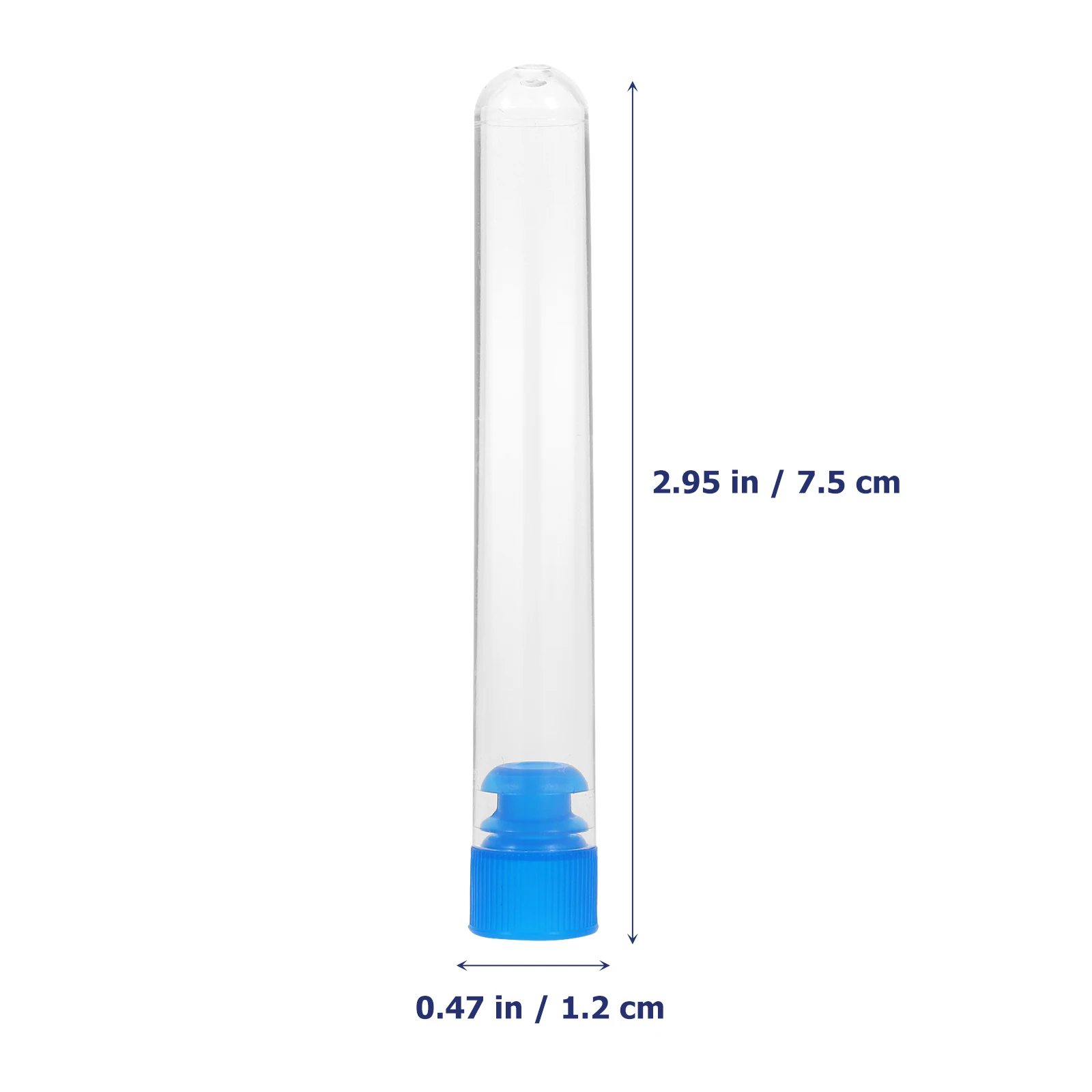 

50 Pcs Plastic Test Tube Clear Tubes Laboratory Lace with Lids Science Caps Travel