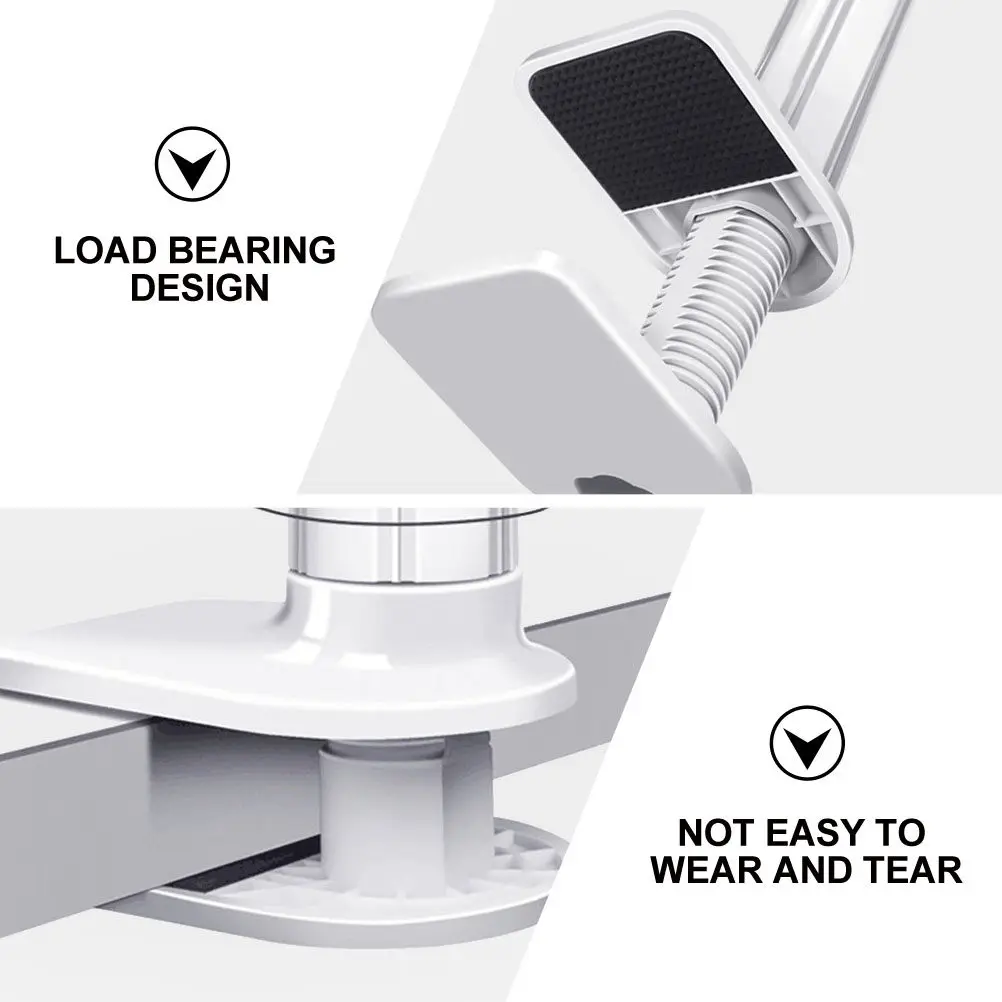 1Pcs Flexible Goose Neck Tablet Holder Perfect Load Bearing Phone Stand Desktop Bracket with Charging Cable Hole Convenient