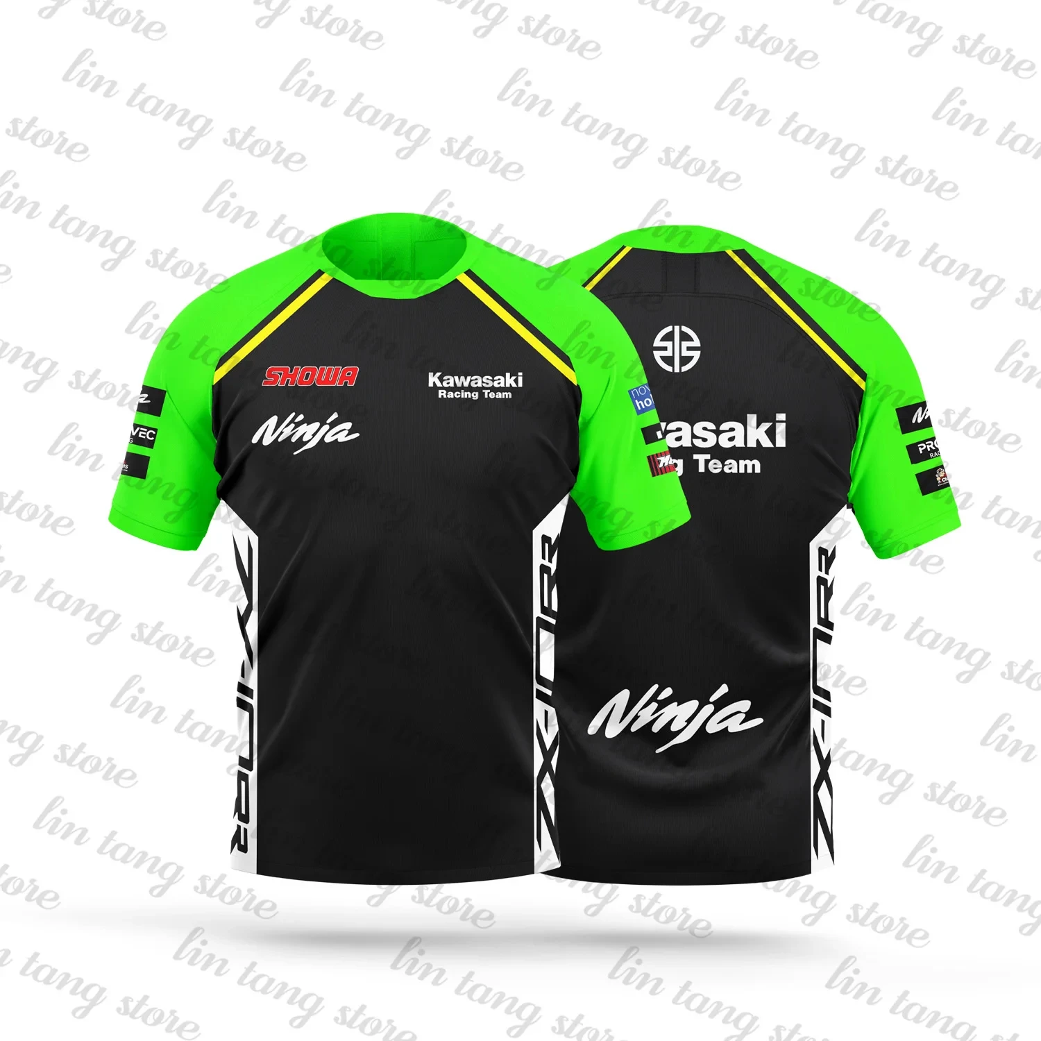 2024 New Kawasaki Racing Motorcycle Race Men\'s and Women\'s Summer Enthusiasts 3D Printed Breathable Casual T-shirt ZX-10RR Model