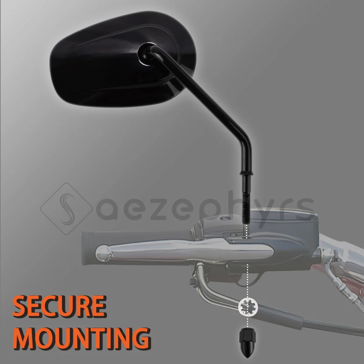 motorcycle Handlebar mirror 5/16″-24 Acorn Nut Kit for Harley Rearview Mirrors Sportster Softail Electra Glide Road King Fat Boy