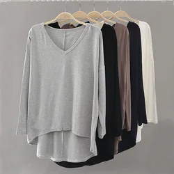 T Shirt Women Harajuku Bamboo Batwing Sleeve Tops Modal Oversize Shirts Casual Tee Oversized T Shirt