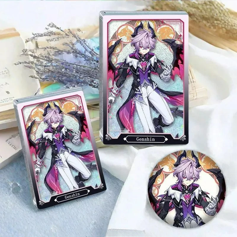 Jogo genshin impacto durin anime cosplay fluindo areia mahjong emblema acrílico tijolo mascote estudante acessório fãs presente