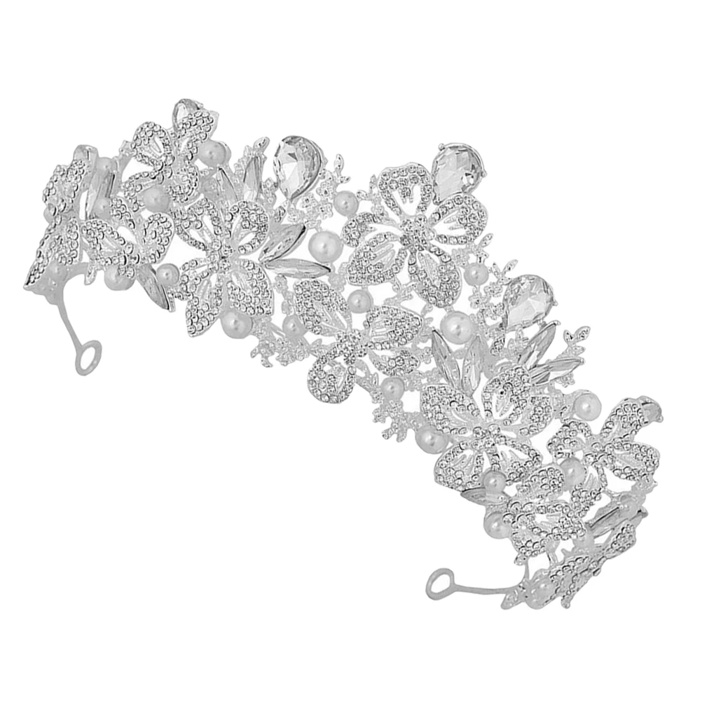 

Sparkling Rhinestone Crown Hair Accessory For Women Bridal Tiara Wedding Headband Birthday Party Decoration Zinc Alloy