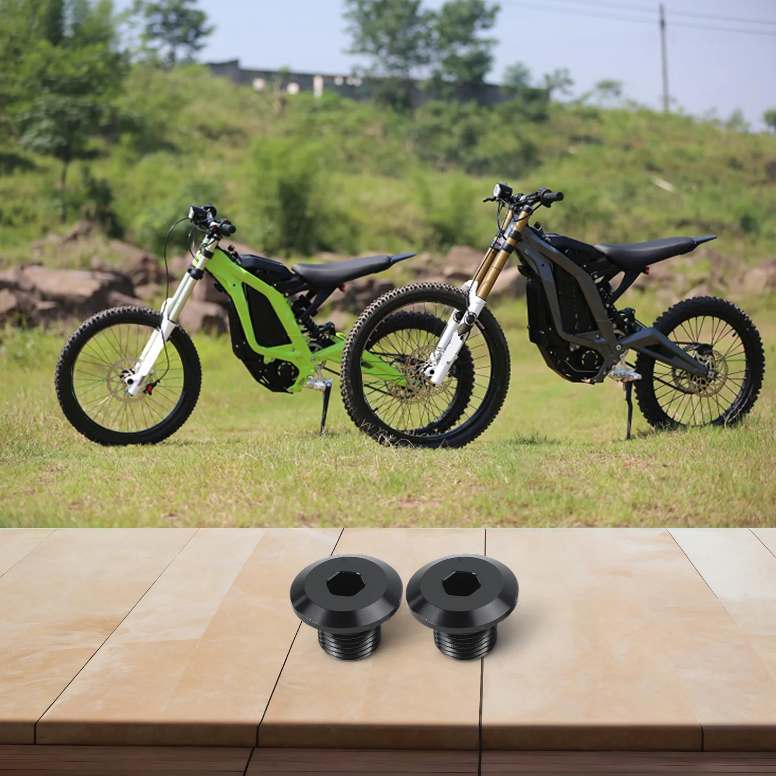 

2Pcs 6061 Aluminum Alloy Front Wheel Axle Lock Nuts CNC Anodized For Surron Bee Dirt Bike Electric Bicycle Parts Accessories