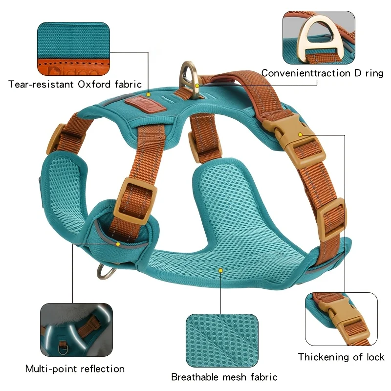 Harnais de poitrine de Style gilet pour chiens, 1 pièce, sangle de Traction réglable et ajustement sécurisé