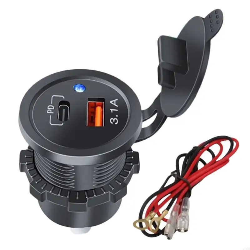 Double USB Car Charging 12V-24V Rapidly Socket For All Devices Overload Protections Plastic Design