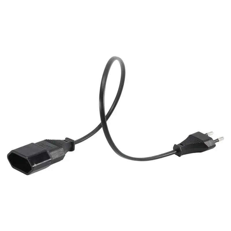 ABFU-European 2Prong Male To Female Power Extension Cord, VDE Certificated Copper Cable