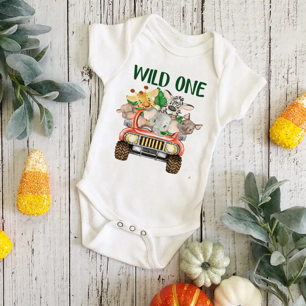 Baby Wild One Family Matching Outfit Jungle Party Dad Mom Sister Brother Baby Look Clothes T-shirt One Birthday Family Shirt Top