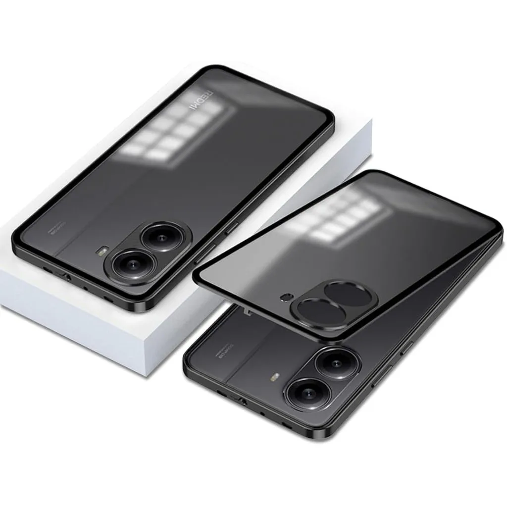 

Case For Redmi Note14 Pro+ Metal Frame Poco X7 Pro and PC Frosted Surface Turbo 4 5G Back Cover