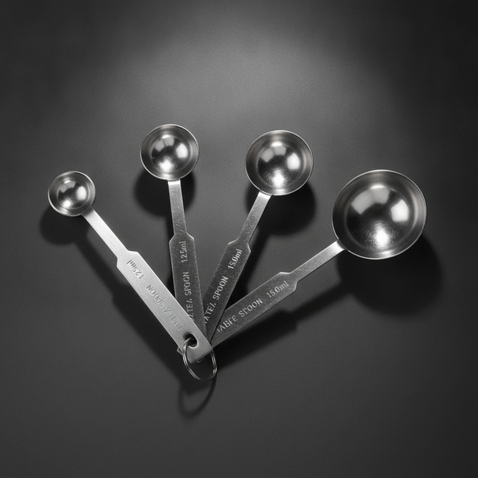 4 Pieces Measuring Spoon Set Easy to Clean Stainless Steel Measuring Spoon Set Kitchen Utensil Food-Grade Non for Baking