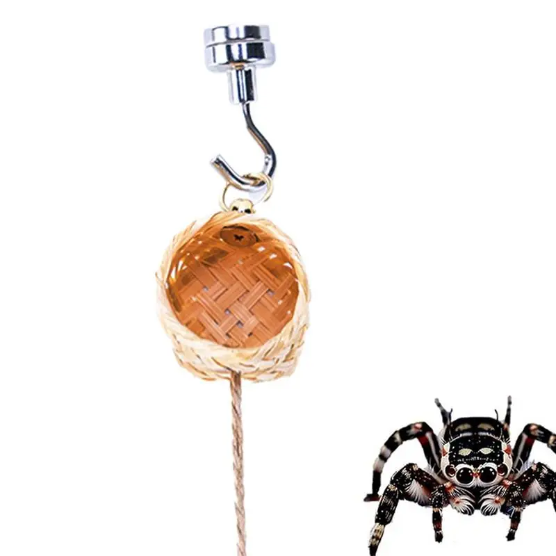 Magnetic Jumping Spider Habitat Pet Spider Hide Nest With Climbing Rope Natural Small Animal Cage Decoration For Home Outdoor