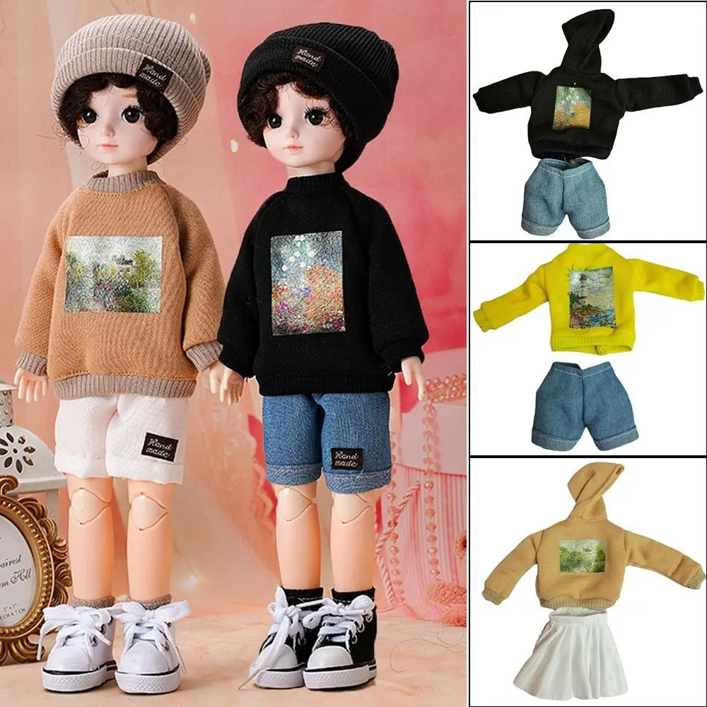 7 Styles Accessories Kids Toy Top 1/6 Dolls Clothes Doll Shorts Skirt Doll Sweatshirt Outfits Handmade Hoodies