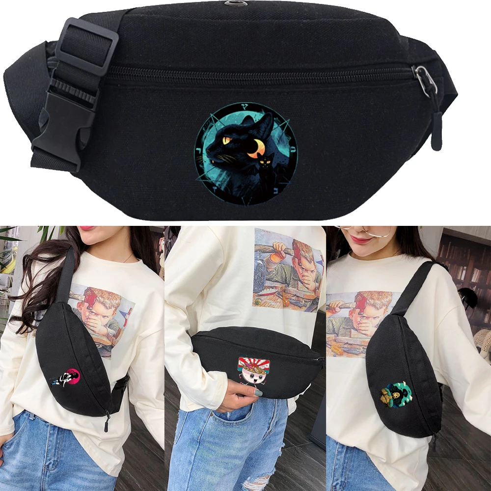 

Women Men Fanny Pack Fashion Japan Print Waist Bag Waist Pack Female Banana Bag for Ladies Travel Shoulder Purse Belt Bags