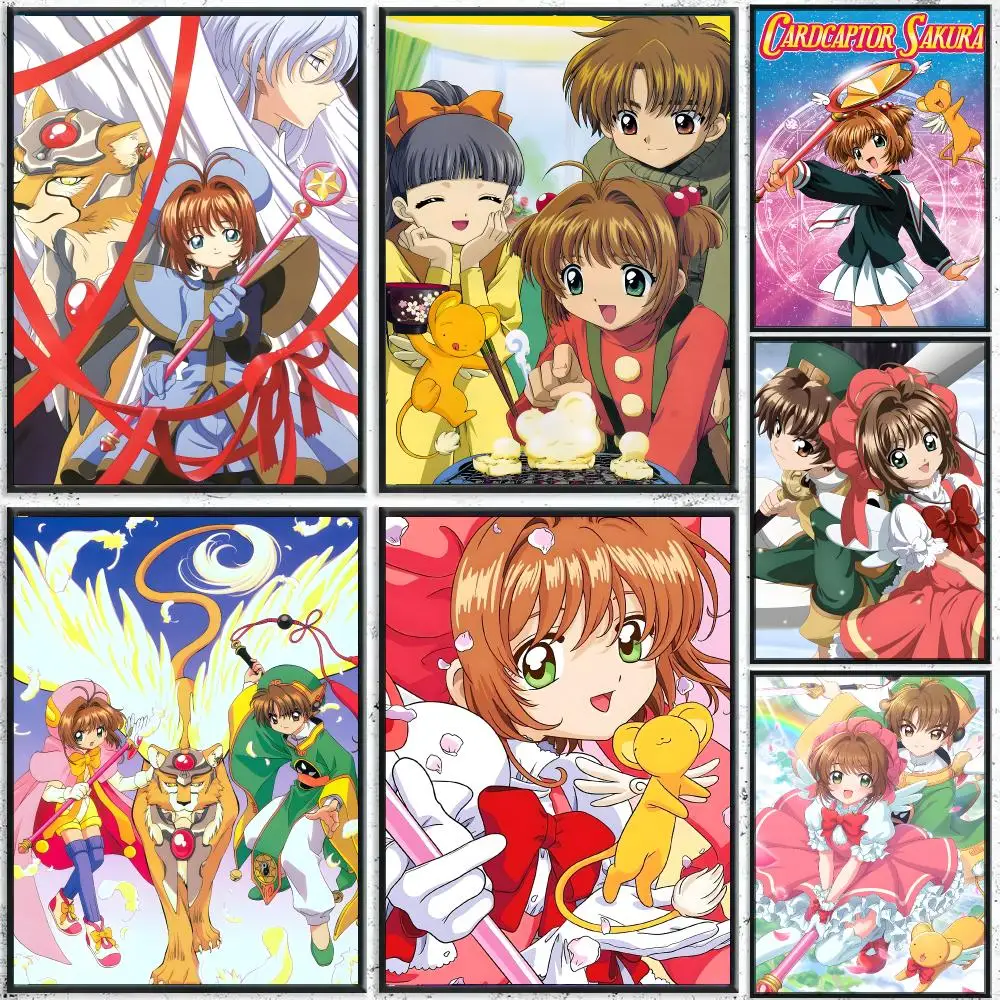 Anime C-Cardcaptor Sakura Poster High-Quality Waterproof Wall Decal for Study, Living Room & Garage, Great Gift for Fans