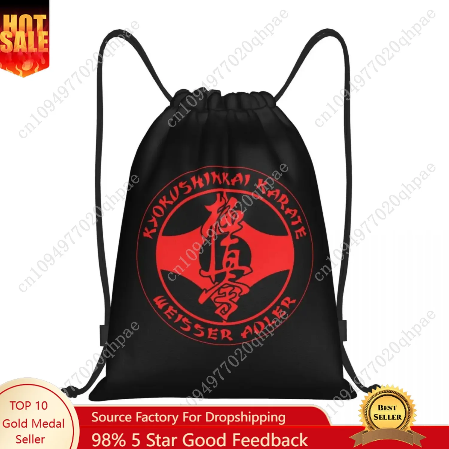 

Karate Kyokushin Drawstring Bag Men Women Portable Sports Gym Sackpack Martial Arts Shopping Storage Backpacks