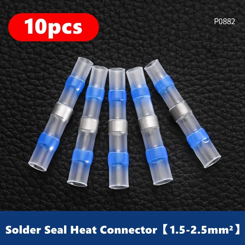 10/50/100 PCS Soldeer Seal Wire Butt Connectors Lassen Ring Krimpkous Terminal, waterdichte geïsoleerde elektrische draad Terminals