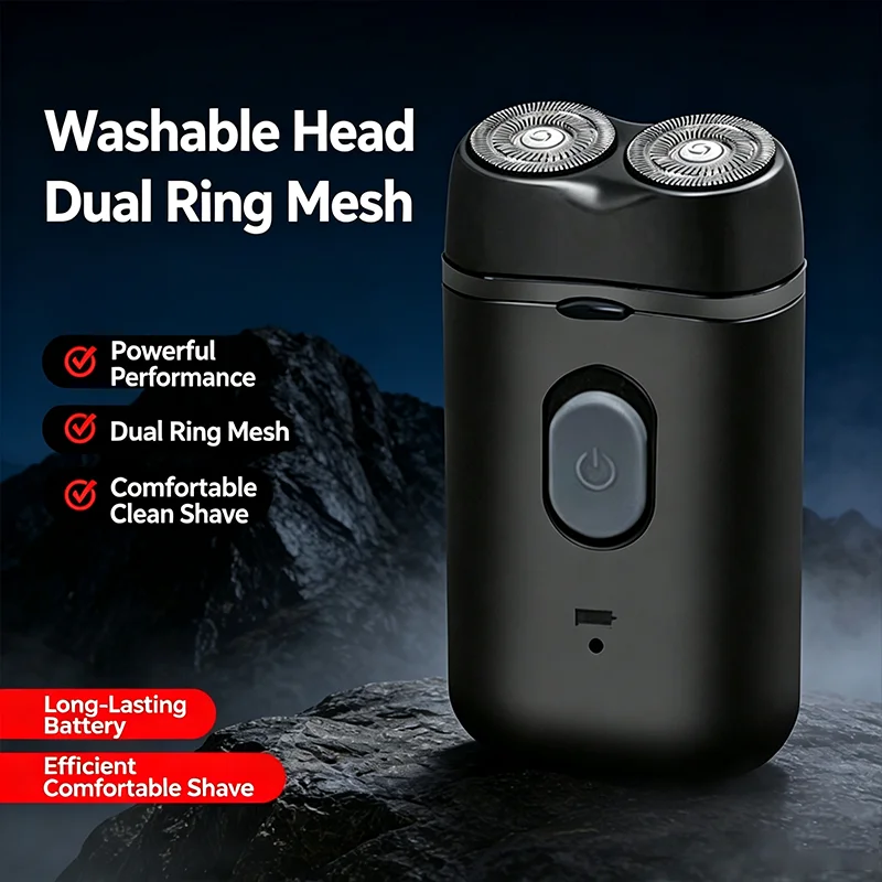 Men's Electric Shaver, Dual Head Multifunctional Charging Shaver Wholesale, Long-Lasting Battery Life