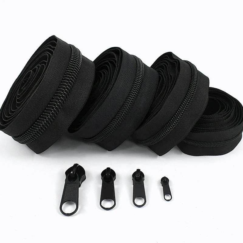 

1/2/5/10M 3# 5# 8# 10# Nylon Zipper with Sliders Long Zippers for Tents Backpack Zip Closure Repair Kits DIY Sewing Accessories