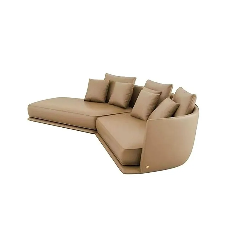 Designer luxury villa living room home modern simple curved straight sofa