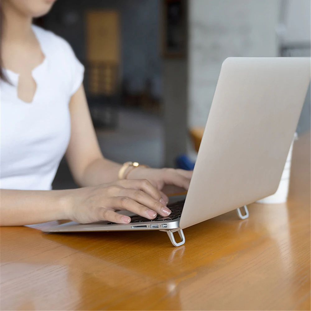Mini Tragbare Beine Laptop Ständer Für Computer Tastatur Halter Laptop Steht Für Macbook Huawei Xiaomi Notebook Aluminium Unterstützung – Detail 17
