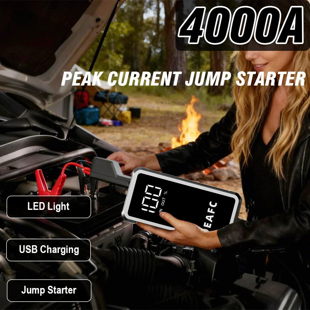 EAFC QC3.0 سيارة الانتقال كاتب جهاز 4000A بطارية معززة بدءا قوة قوية المحمولة السيارات مساعد كاتب لسيارة 12 فولت #4