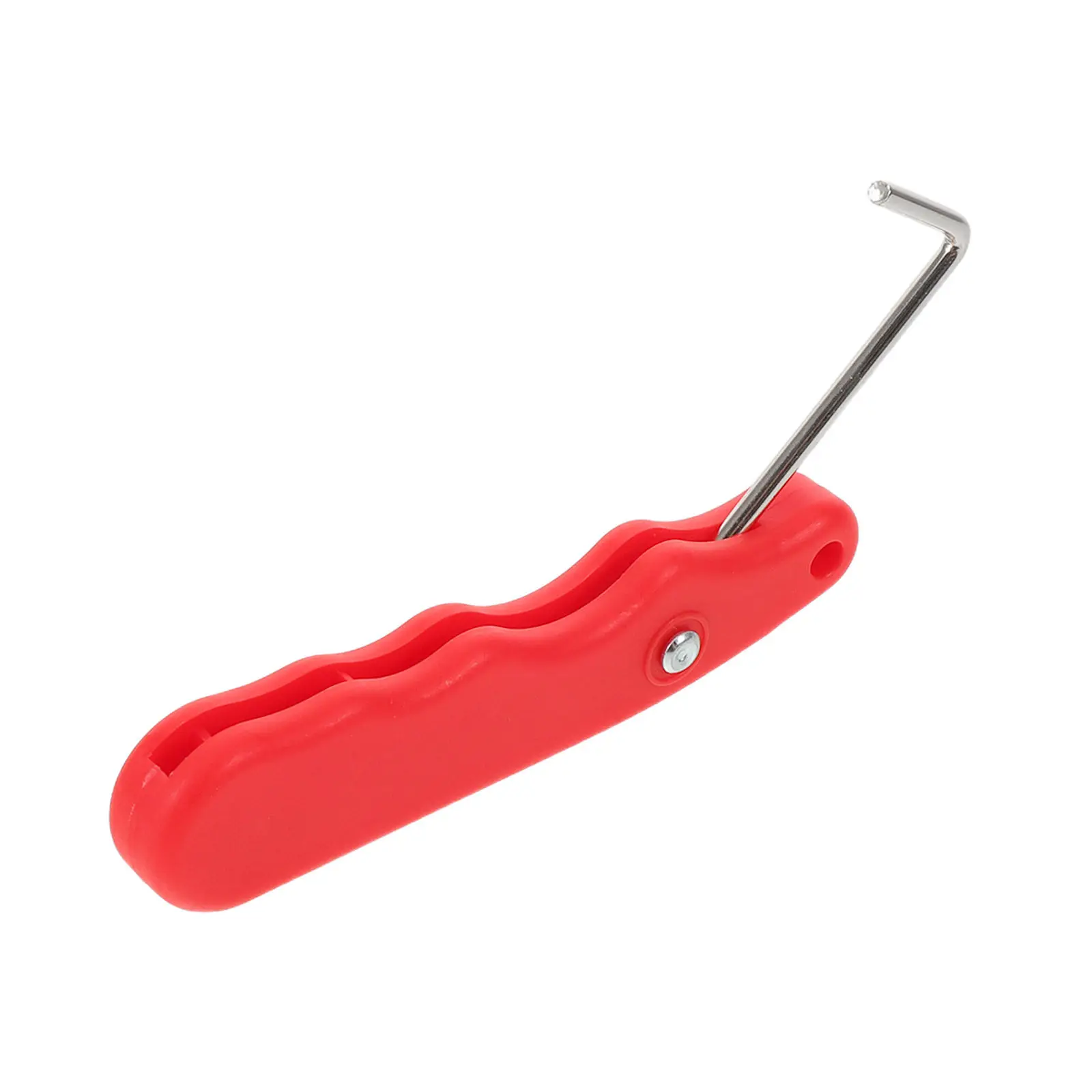 

Red Portable Foldable Ice Skate Lace Tightener Stainless Steel Hockey Lace Hook Tool Enhanced Lacing for Ice Hockey