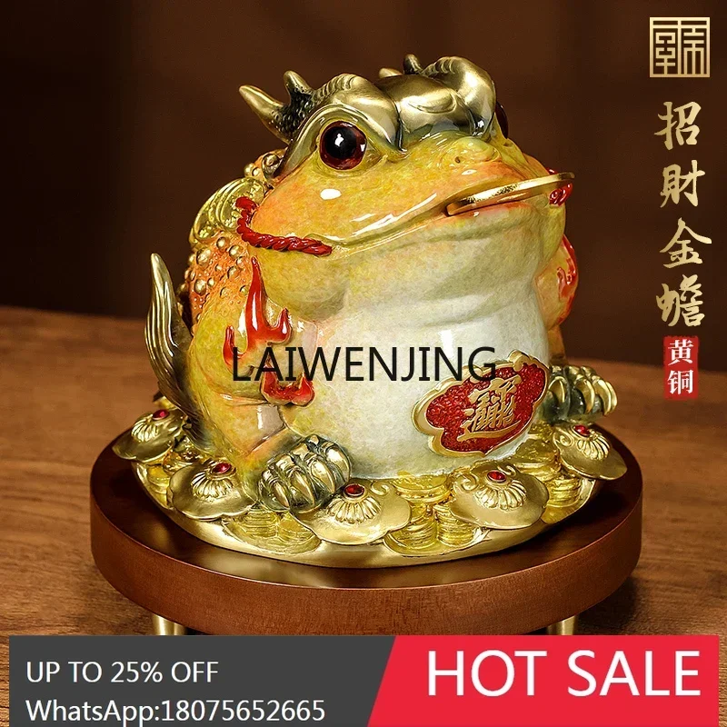 all-copper three-legged golden toad lucky ornament handicraft opening gift