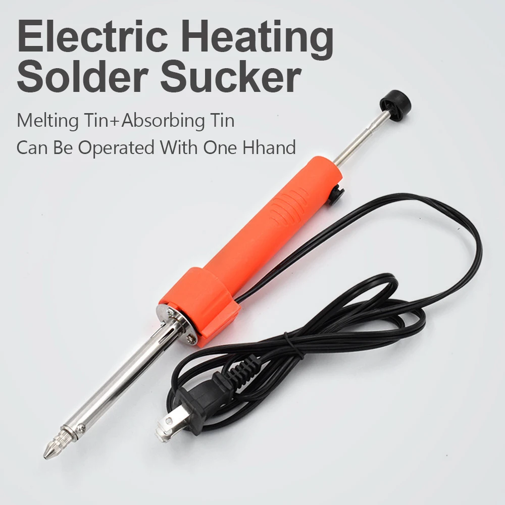 Succionador de soldadura de hierro para desoldar eléctrico, bomba de estaño de 110/220V 36W con boquillas para desoldar, herramienta de reparación de soldadura con desoldador de orificio pasante