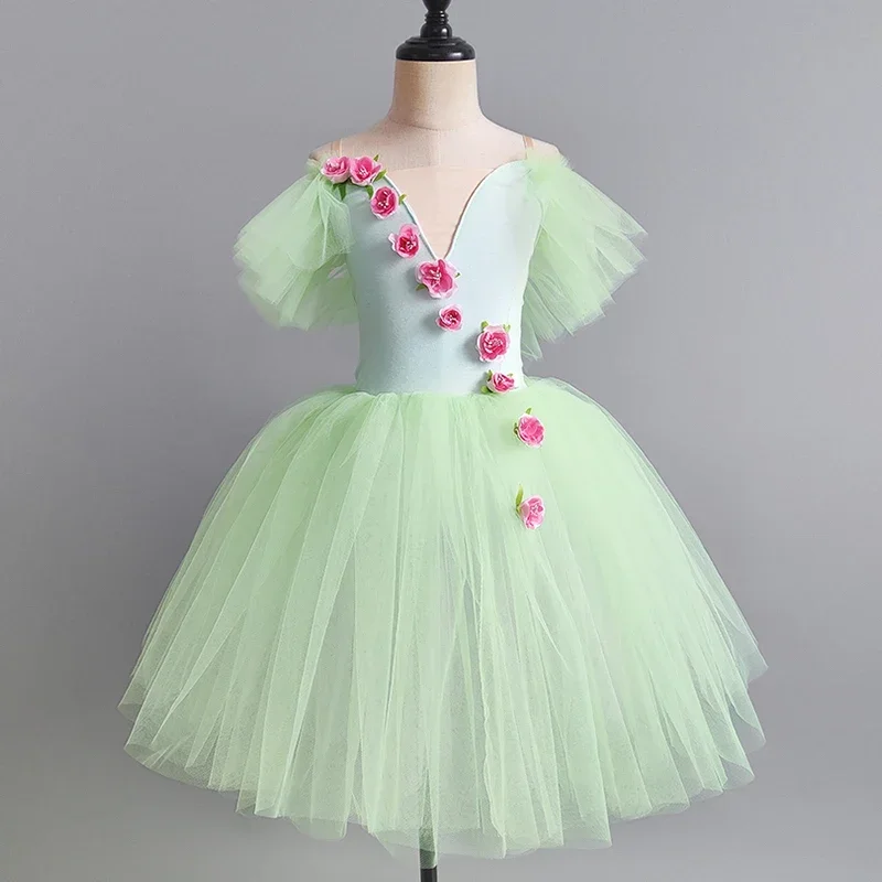 

Детская одежда, летняя детская одежда принцессы для выступлений феи, платья-пачки, танцевальная одежда для девочек, сценические костюмы, балетное платье