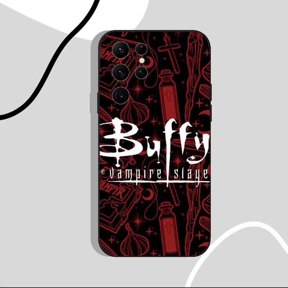 Buffy the Vampire Slayer Handyhülle für Samsung S25, S24 Ultra, S20, S30 Plus, S22 Plus, S23, Ultra 5G Silikon Schwarz Shell