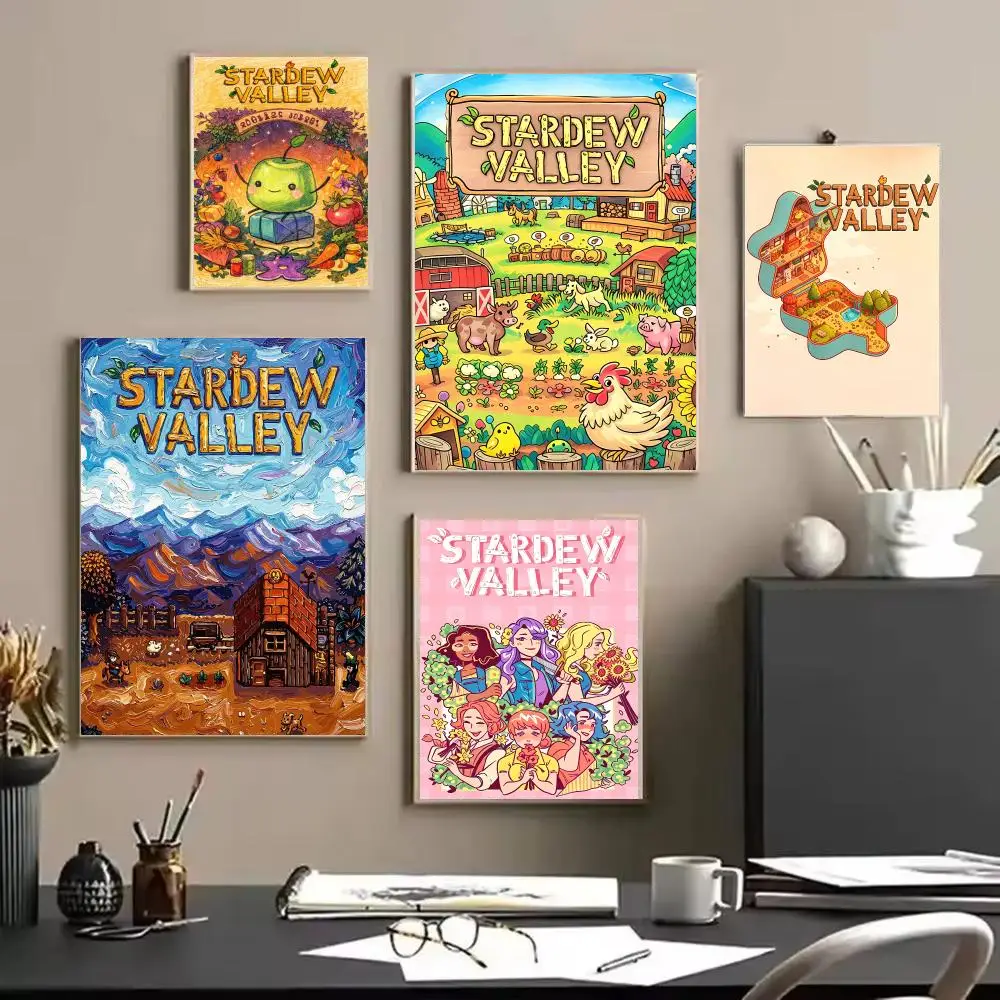 Game S-Stardew V-Valley Poster Modern Aesthetic Wall Art | Stylish Bedroom Home Decor & Unique Gift Ideas