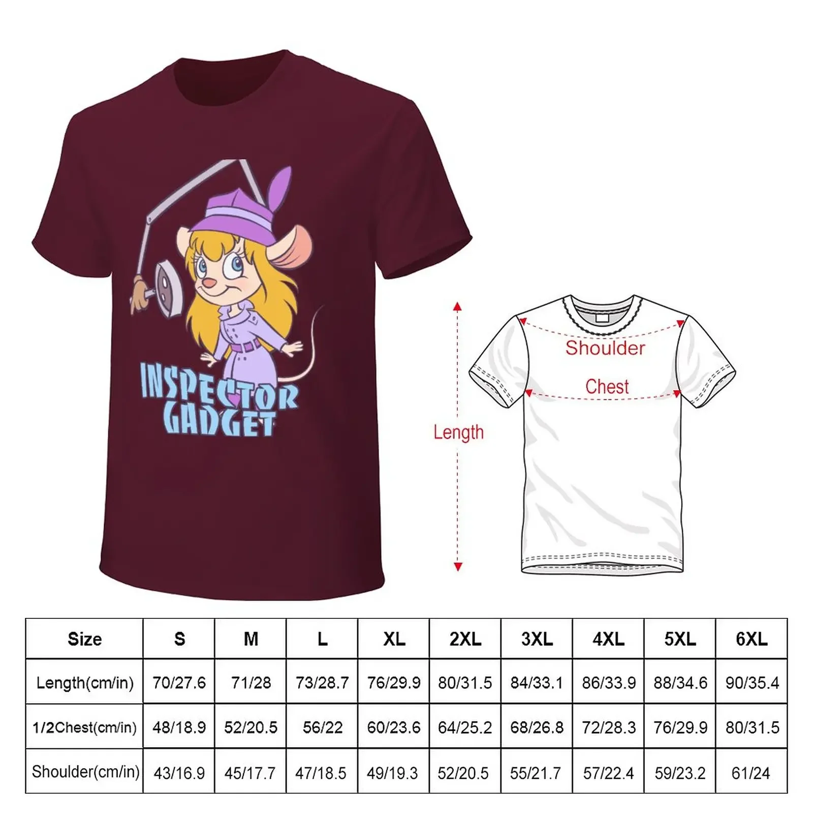 Inspector Gadget T-Shirt blanks anime clothes summer clothes mens graphic t-shirts pack