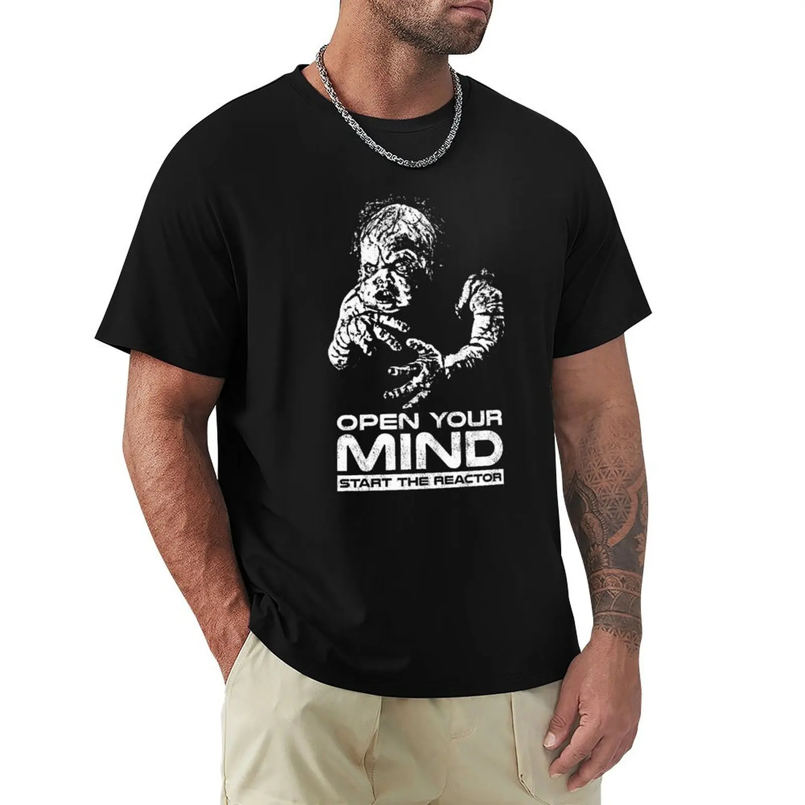 

Open Your Mind T-Shirt for a boy anime stuff clothes new gifts and t-shirts men t shirts high quality