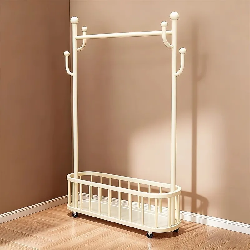 Floor‑to‑Ceiling Vertical Hanging Coat Rack Easy To Move Household Indoor Balcony Bedroom Clothes Drying Hat Organizer Rack