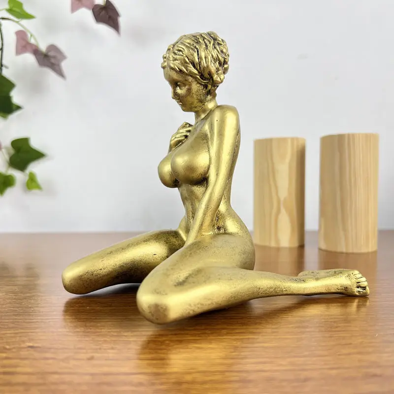 

Resin Female Lady Body Art Statue Tabletop Decoration Sexy Nude Naked Woman Figurines Girl Figure Sculptures Desk Elegance Decor