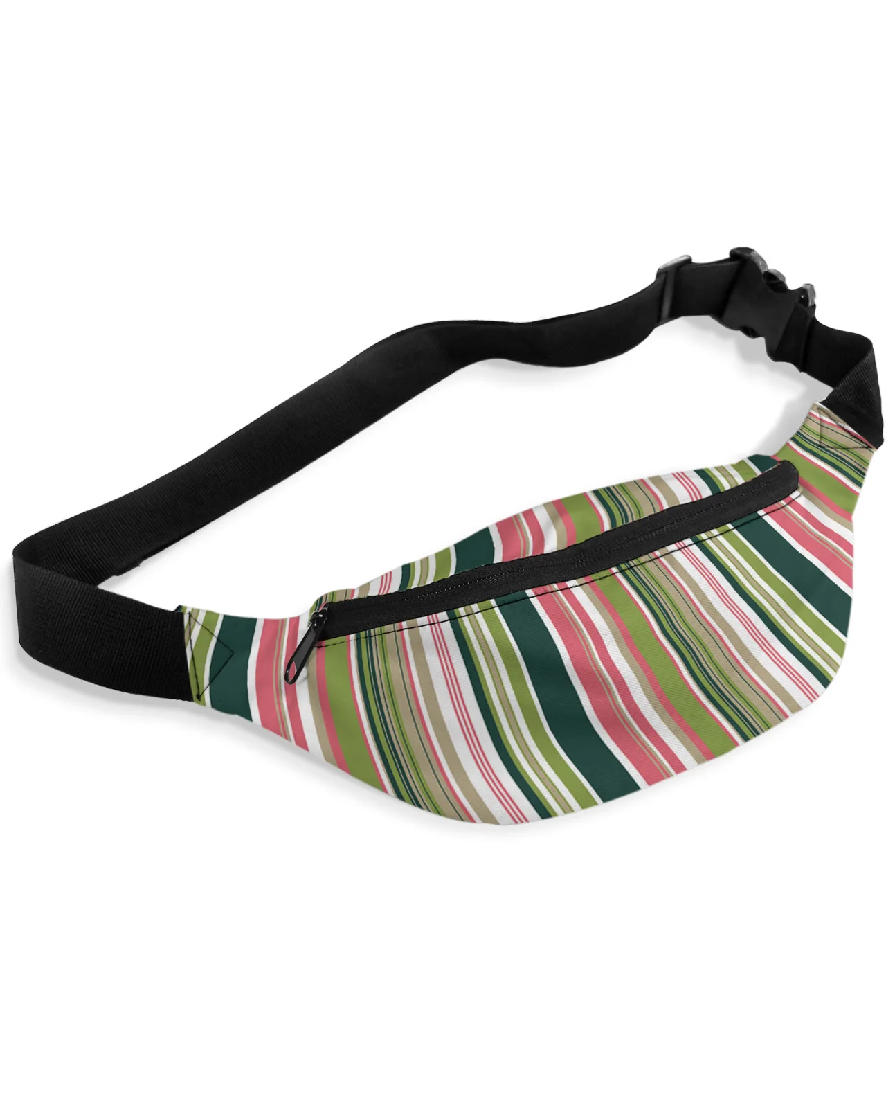 

Colorful Striped Texture Waist Packs for Women Waterproof Outdoor Sports Waist Bag Unisex Crossbody Shoulder Bag