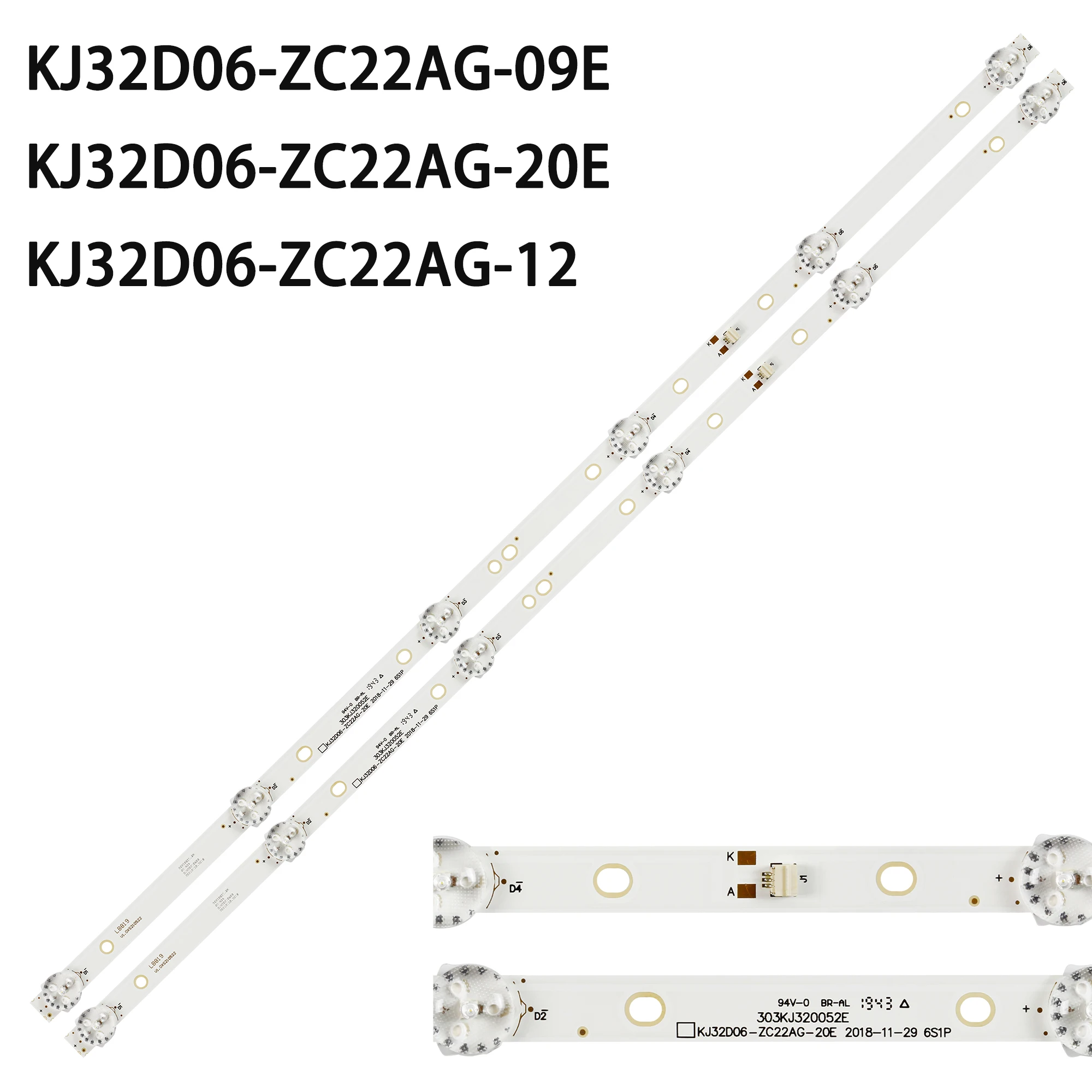LED Backlight strip 6 lamp For KJ32D06-ZC22AG-09 12 20E 303KJ320044 KM0320LDCH 32LH0202 32HH1830 HTV-32R01-T2C/A4/B V320BJ6-Q01