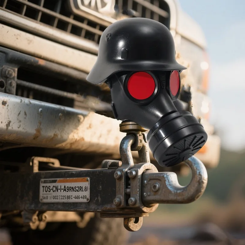 مضحك وصلة مقطورة غطاء الجدة عيون ثلاثية الأبعاد قابلة للتبديل الأنف سحب الكرة غطاء التوصيل حامي العالمي لسيارة شاحنة SUV السيارات #2