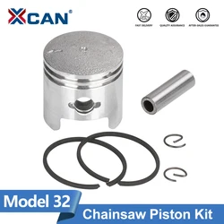 XCAN 32mm Chainsaw Piston Kit Fit For 1E32F 32F 23cc 2 Stroke Chainsaw Spare Parts Grass Trimmer Cylinder Parts