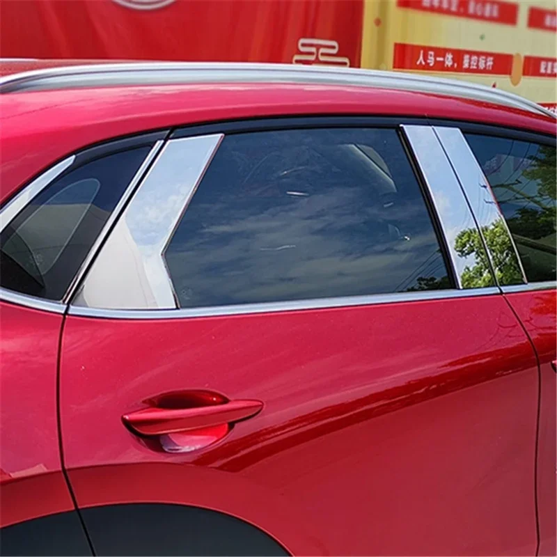 

WELKINRY For Mazda CX-30 DM 2019-2025 Stainless Steel Car Body Door Window Central Middle A B C Column Pillar Post Cover Trim