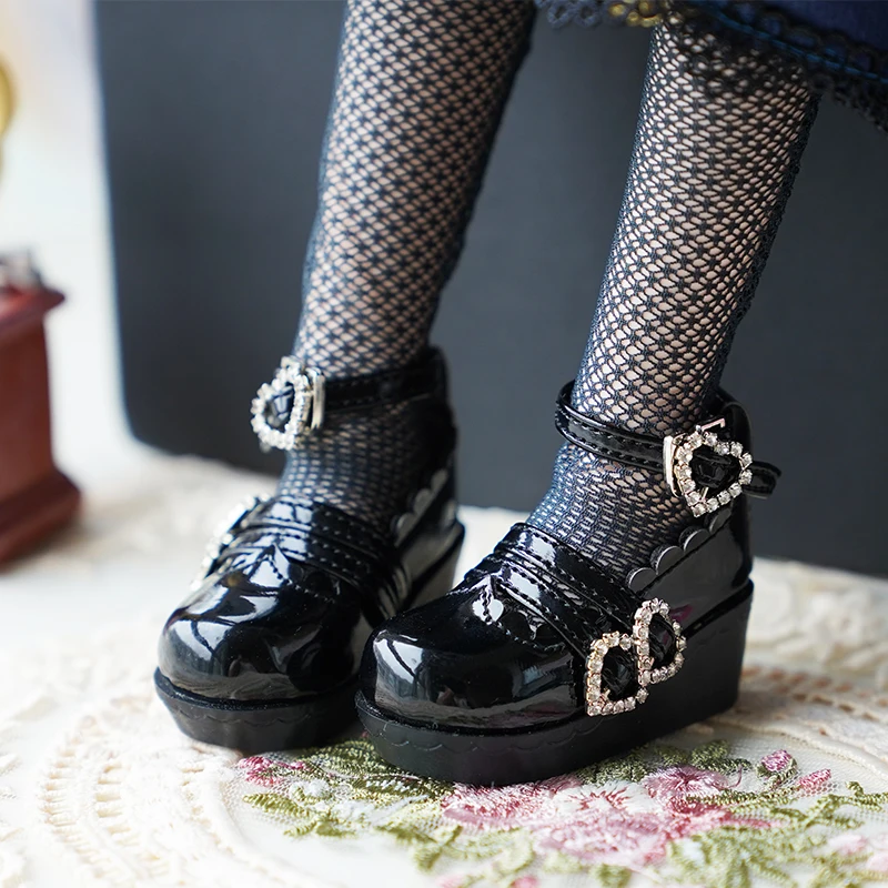 

BJD Doll Shoes for 1/4 BJD SD MSD Doll Handmade Black White High Heels Doll Accessories Doll Toy Gift