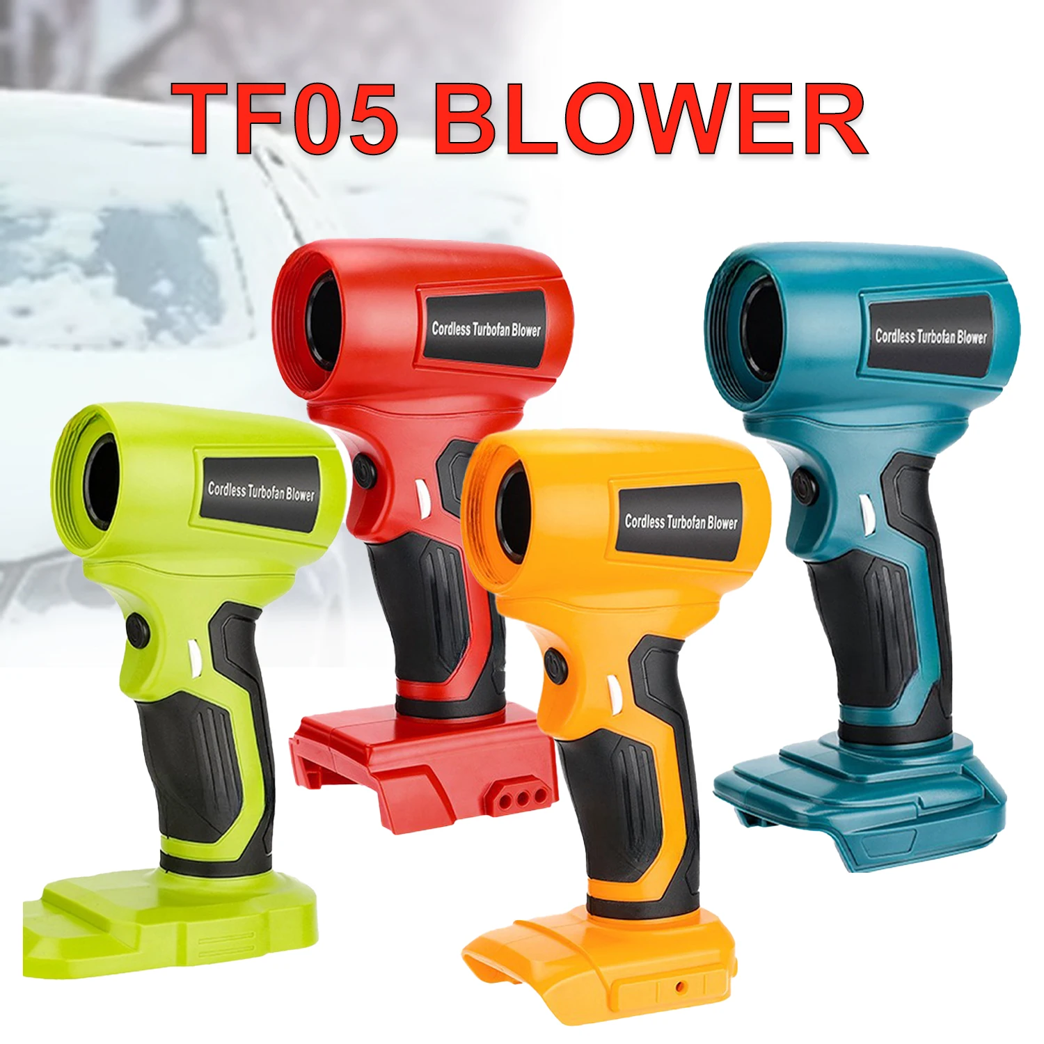 For Makita/Bosch/Dewalt/Milwaukee/Ryobi 18-20V Li-ion Battery Adjustable, Fire Nozzle, Portable Fan Jet Turbo Blower Newest