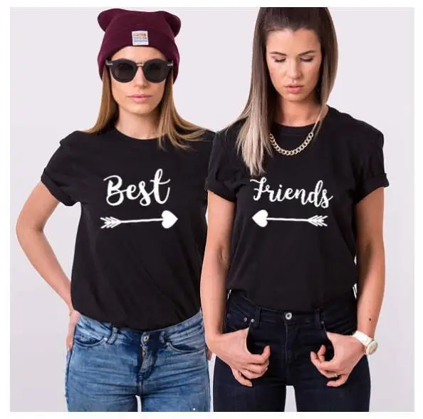 Best Friends T-Shirt Couples BFF Bestie Tee Best Friend Matching Tops Bestie Gift Best Sister Tee Camisetas Premium Fabric