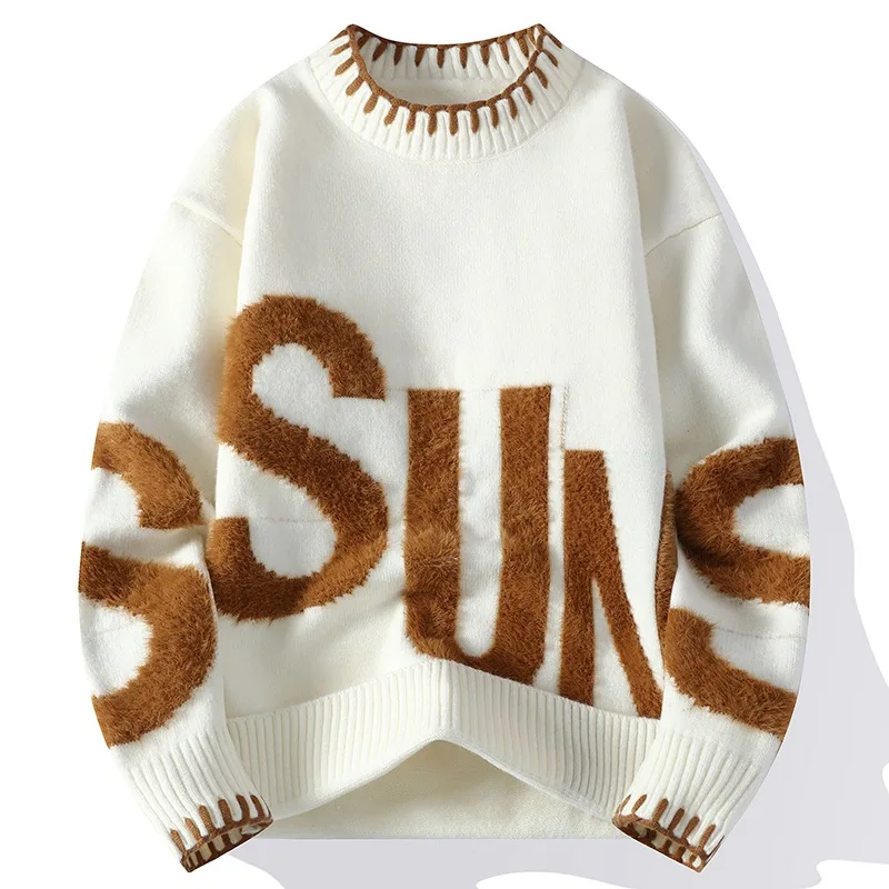 Men's Long Sleeve Knit Sweater Round Neck Pullover Casual Bottoming Shirt Autumn Winter 2026 New Arrival Comfortable Daily Wear